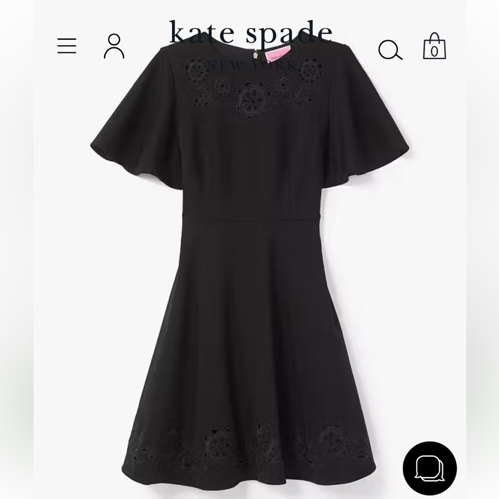 Kate Spade Embroidered Cutwork Ponte dress